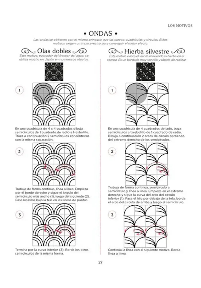 El pequeño gran libro del Sashiko - Ondas