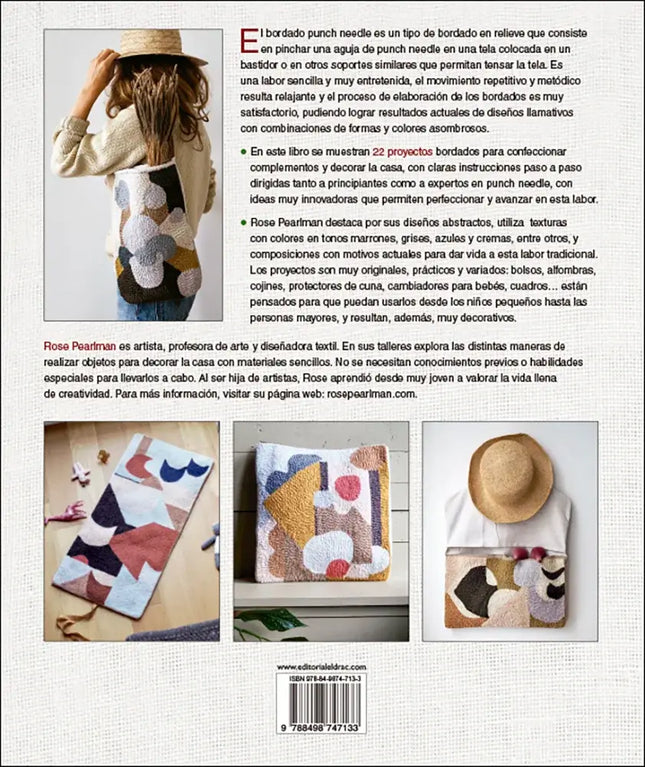 Libro: Punch needle con diseños modernos - Contraportada