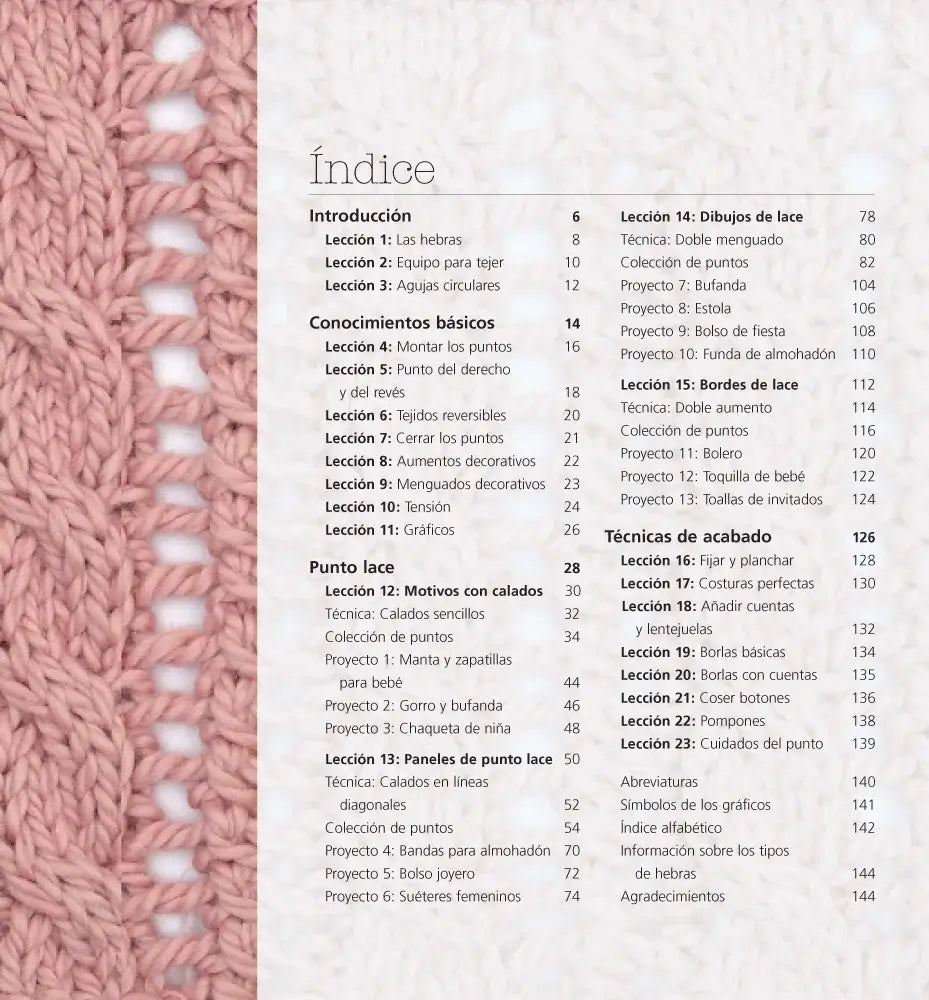 El Libro del Punto lace - Interior 1