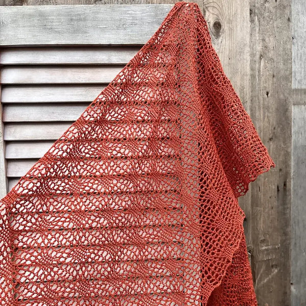 Candy Floss -  Imagen de detalle de un chal tejido con hilo Candy Floss