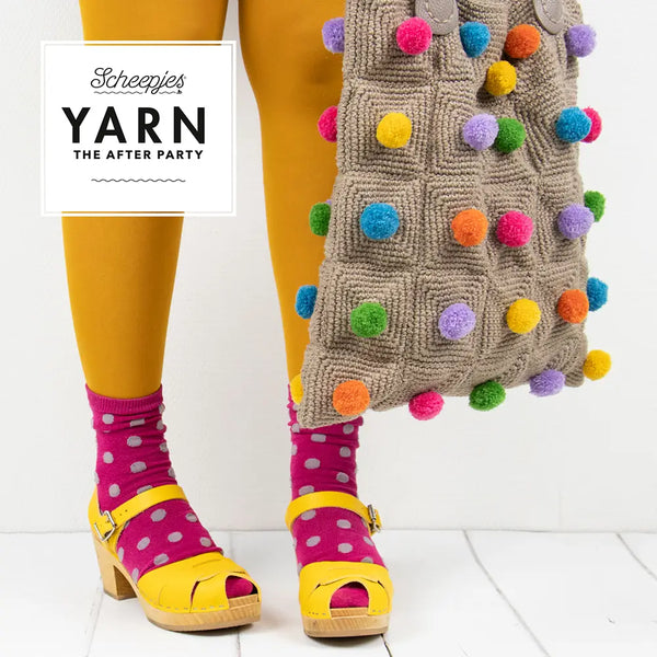 SCHEEPJES - Metropolis colour pack - Imagen de una bolsa (tote bag) tejida con hilos Metropolis