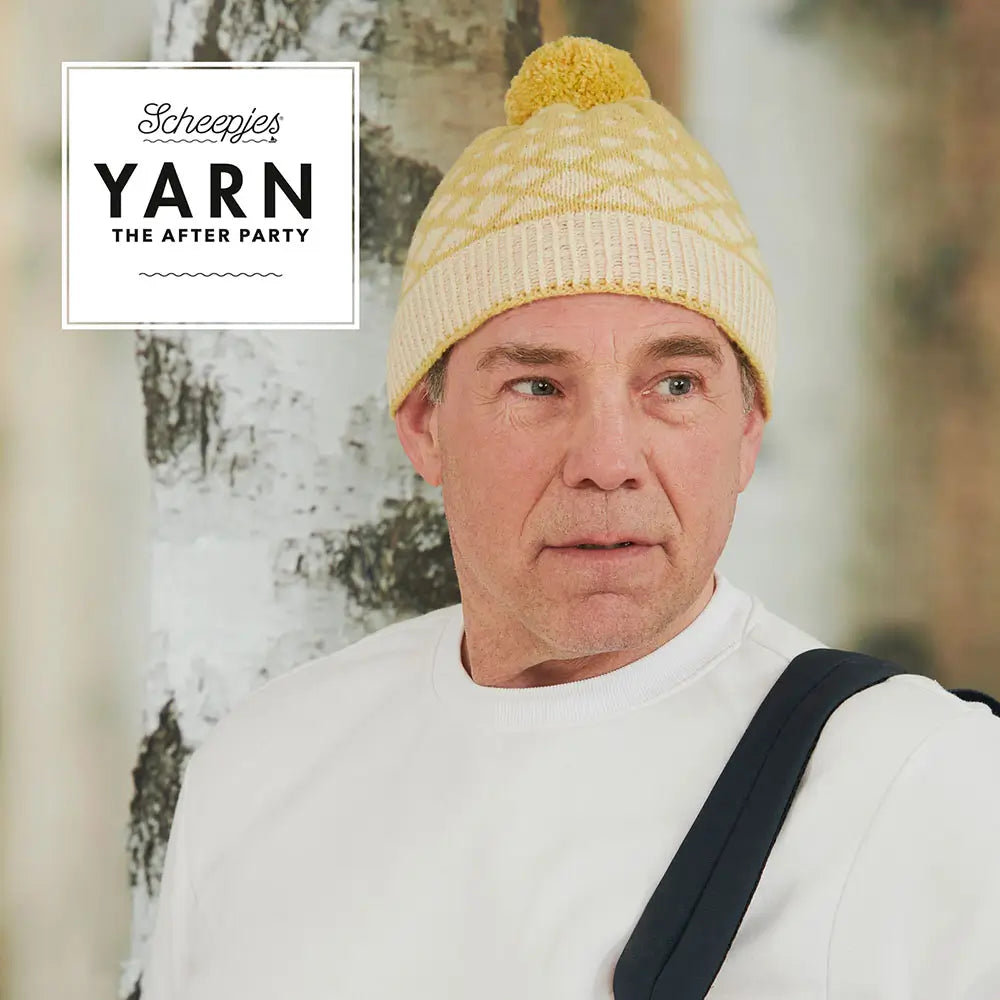 SCHEEPJES - Metropolis colour pack - Imagen de un gorro de hombre tejido con hilos Metropolis