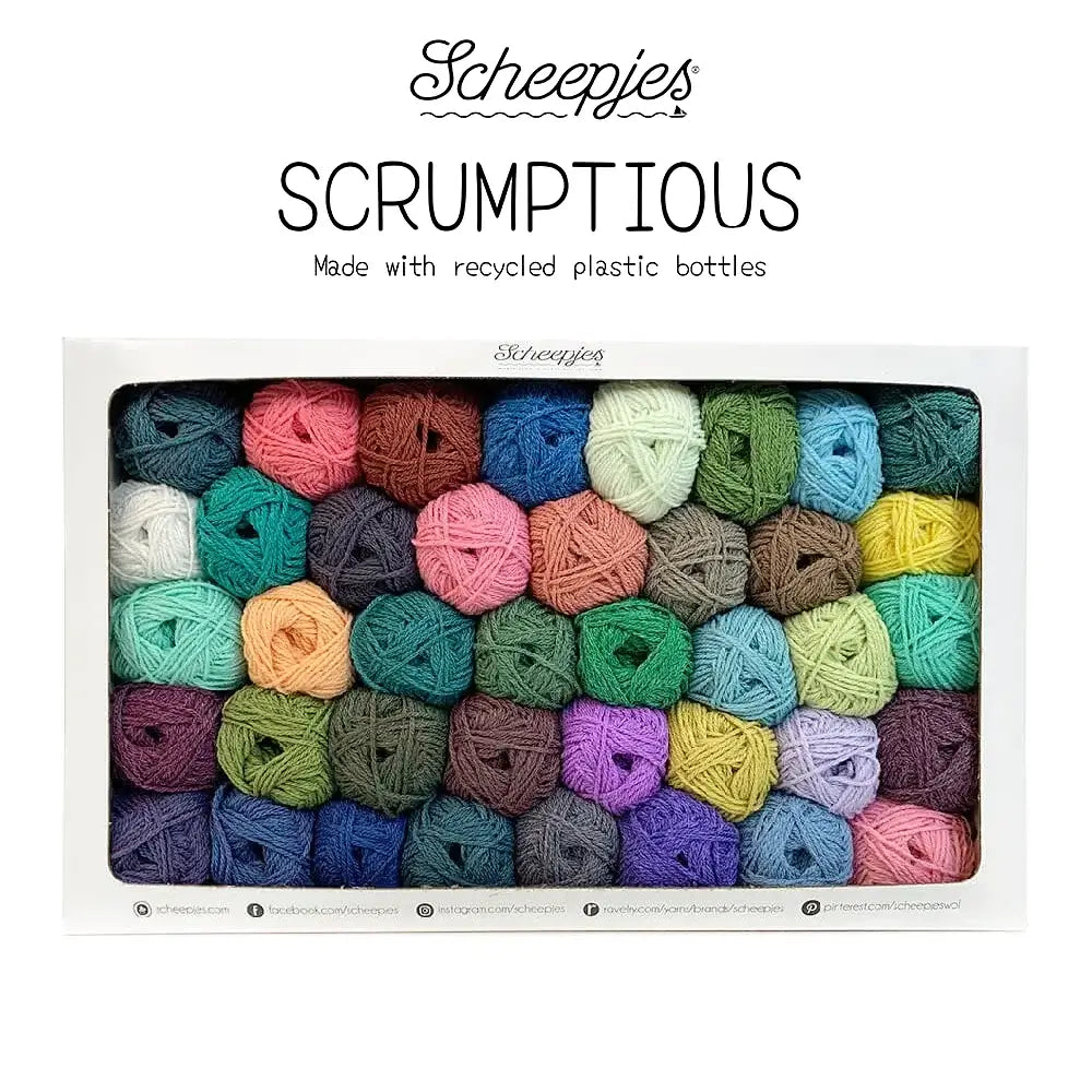 SCHEEPJES - Scrumptious colour pack - caja con 80 colores - Hilo reciclado desde botellas de plastico