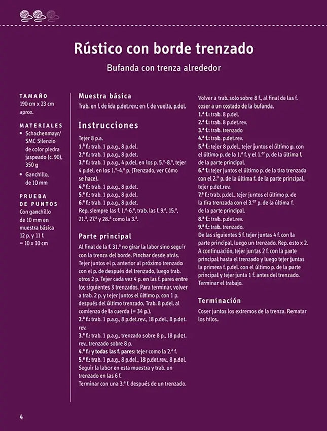 Ñibro: Serie ganchillo nº 9. Bufandas, cuellos, mitones y gorros de ganchillo tejidos a punto de cadeneta - Interior 2