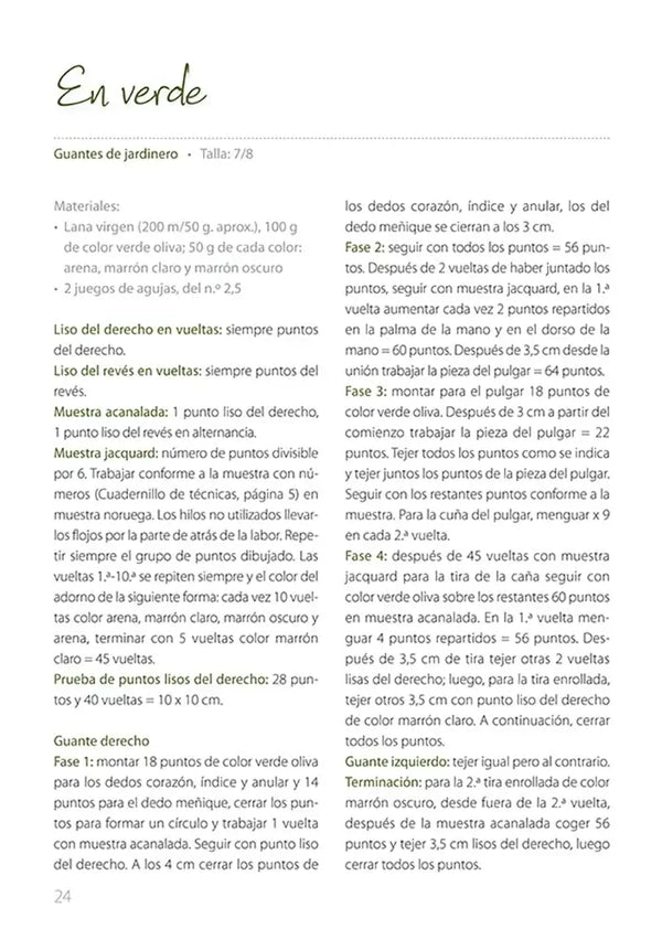 Libro: Serie punto nº 10. Guantes, manoplas y mitones de punto - Interior 2