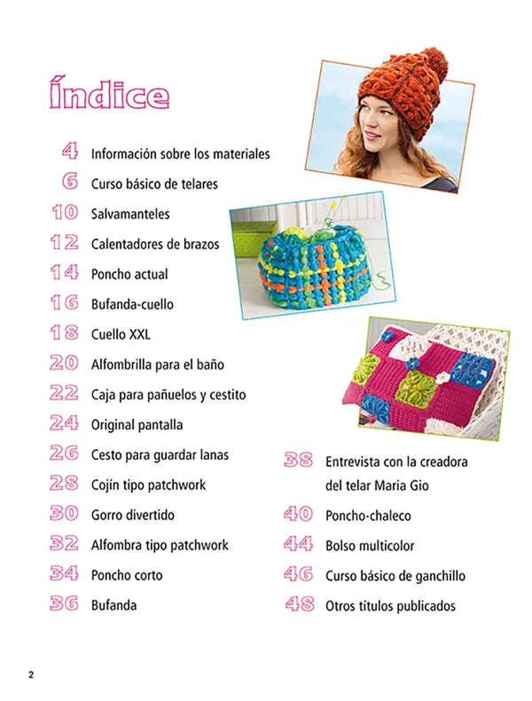 Libro: Serie telares nº 2. Accesorios de punto tejidos en telares - Interior 1