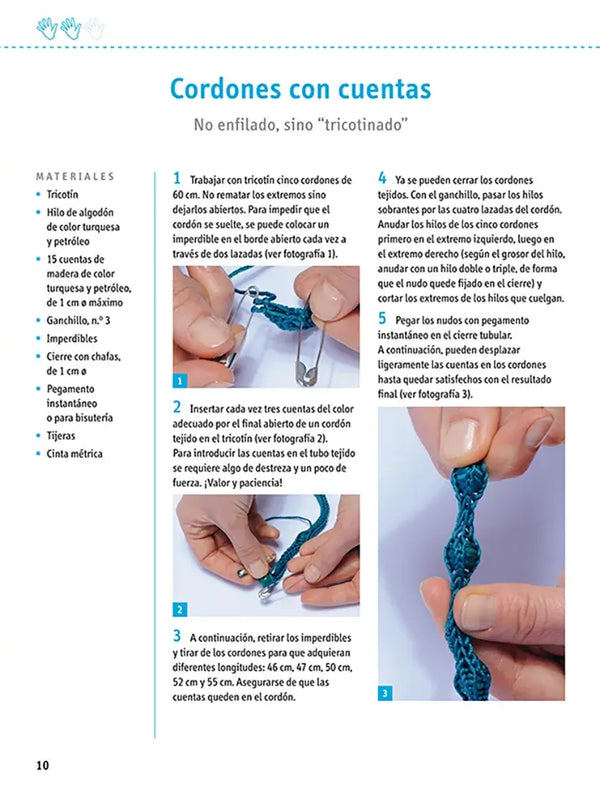 Libro: Serie tricotín nº1. Bisutería tejida con tricotín - Interior 2