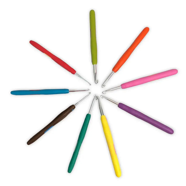 Set de ganchillos con mango suave de Opry (2.00-6.00mm) - composición en círculo