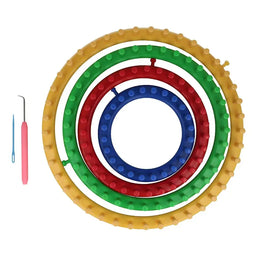 Set de 4 Telares Circulares para Tejer  - 14 cm - 19 cm - 24 cm - 29 cm - BV (99519)