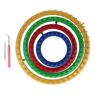 Set de 4 Telares Circulares para Tejer  - 14 cm - 19 cm - 24 cm - 29 cm - BV (99519)