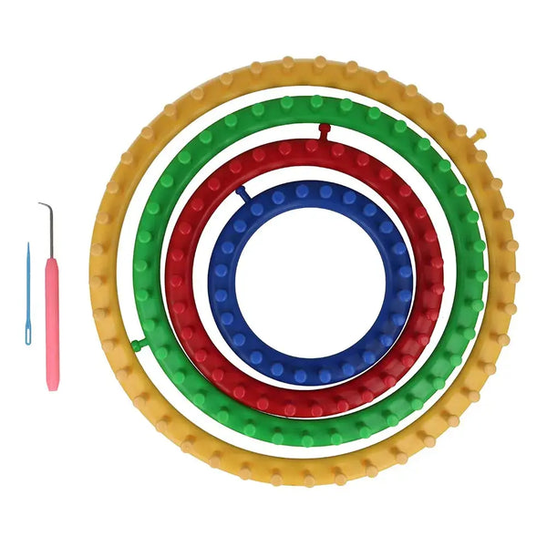 Set de 4 Telares Circulares para Tejer  - 14 cm - 19 cm - 24 cm - 29 cm - BV (99519)