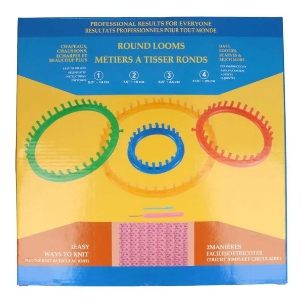 Set de 4 Telares Circulares para Tejer  - 14 cm - 19 cm - 24 cm - 29 cm - BV (99519) - Detalle 3