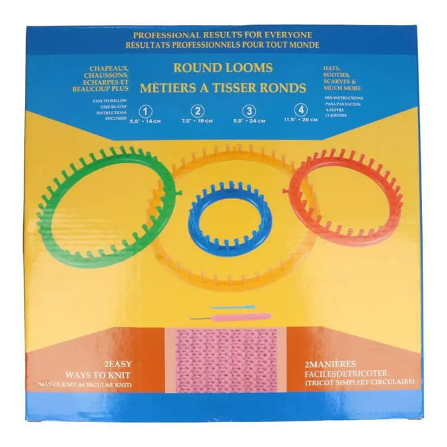 Set de 4 Telares Circulares para Tejer  - 14 cm - 19 cm - 24 cm - 29 cm - BV (99519) - Detalle 3