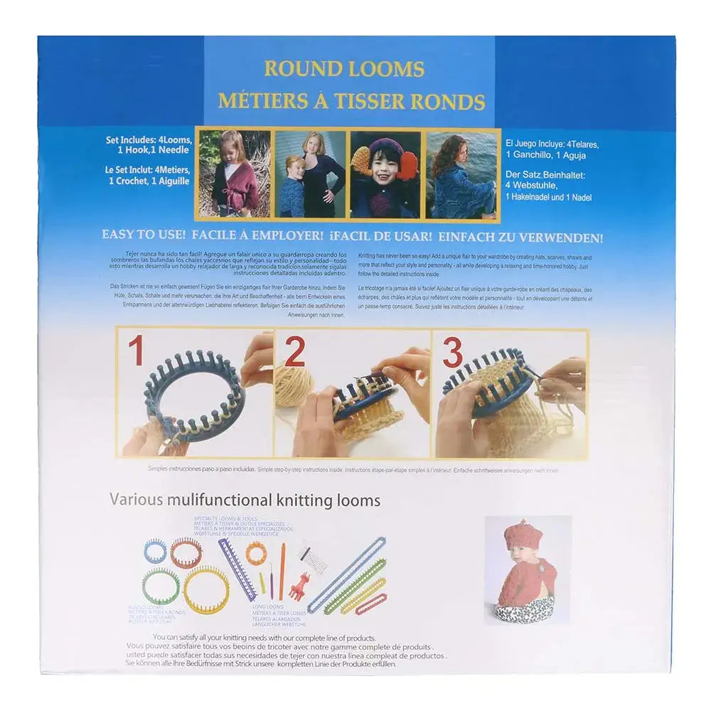 Set de 4 Telares Circulares para Tejer  - 14 cm - 19 cm - 24 cm - 29 cm - BV (99519) - Detalle 4