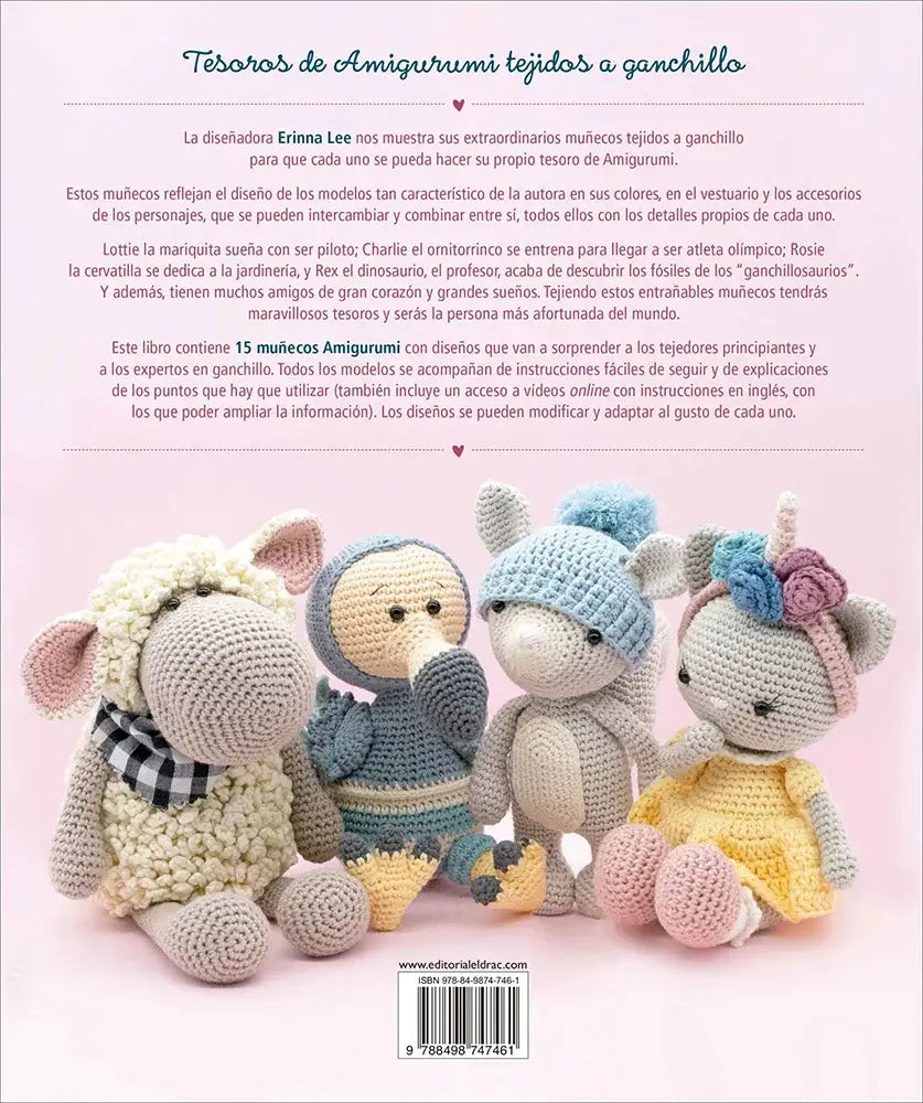 Libro: Tesoros de Amigurumi. 15 proyectos de adorables muñecos de ganchillo - Contraportada