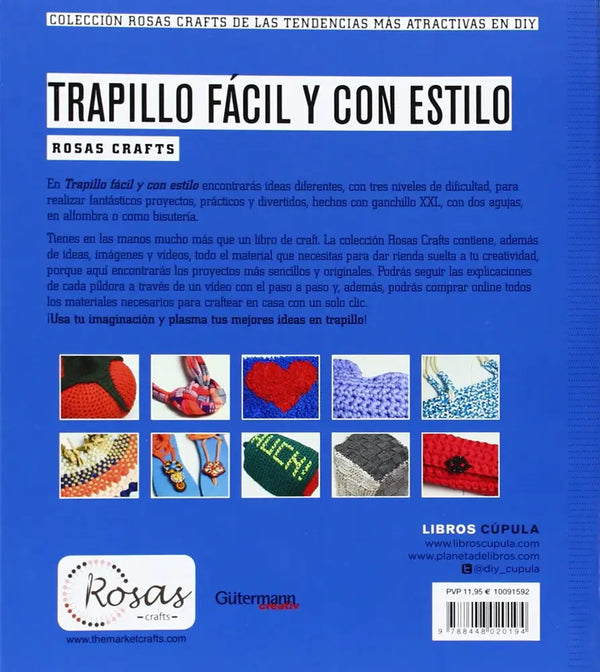 Trapillo fácil y con estilo - Colección Rosas Crafts - Contraportada