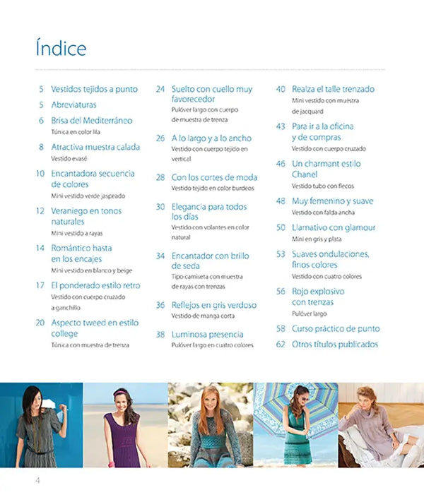 Libro: Vestidos de punto. 22 proyectos con diseños de última moda - Interior 1