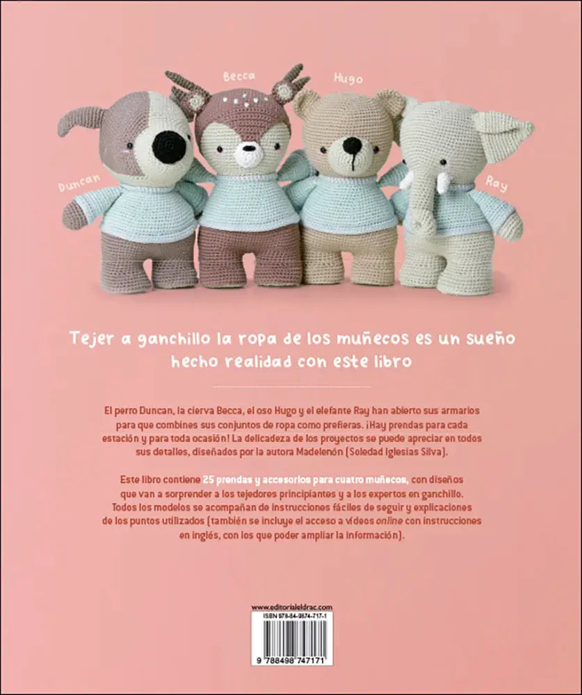 Libro: Vestir Amigurumi  de Madelenón - Contraportda